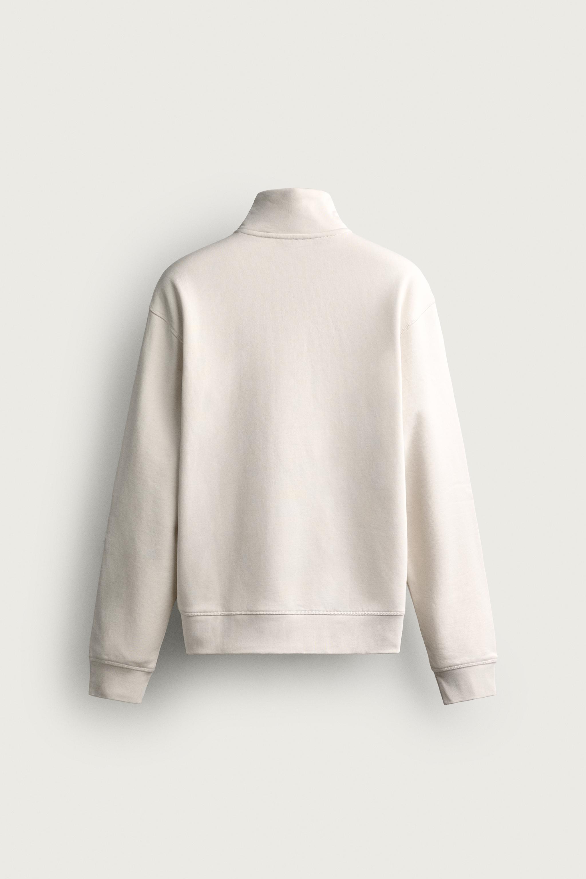 SWEAT BASIQUE À COL ZIPPÉ